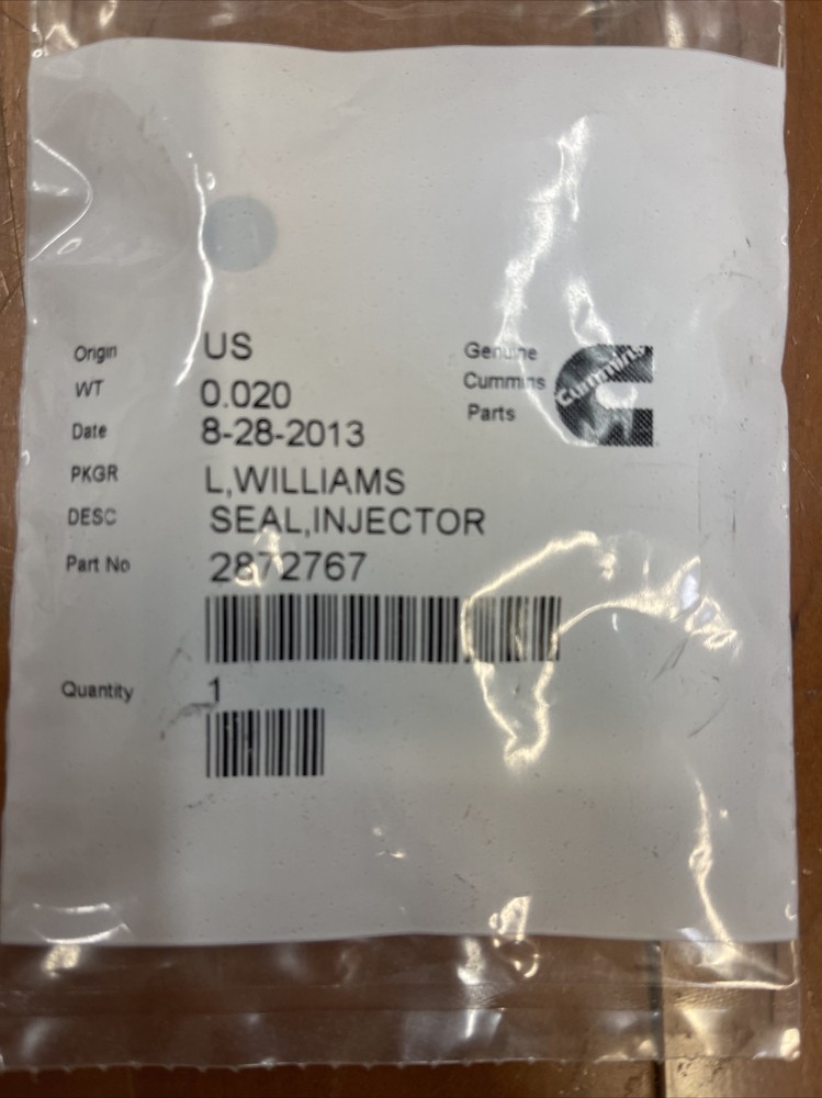 Cummins SEAL,INJECTOR 2872767