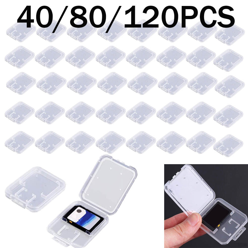 40/80/120 pcs Case Holder for Micro SD SDHC Memory Card Box Storage Hard Plastic