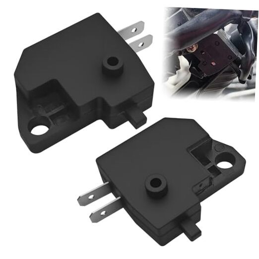 2PCS Motorcycle Brake Light Switch, Brake Light Stop Switch, Left Right Front