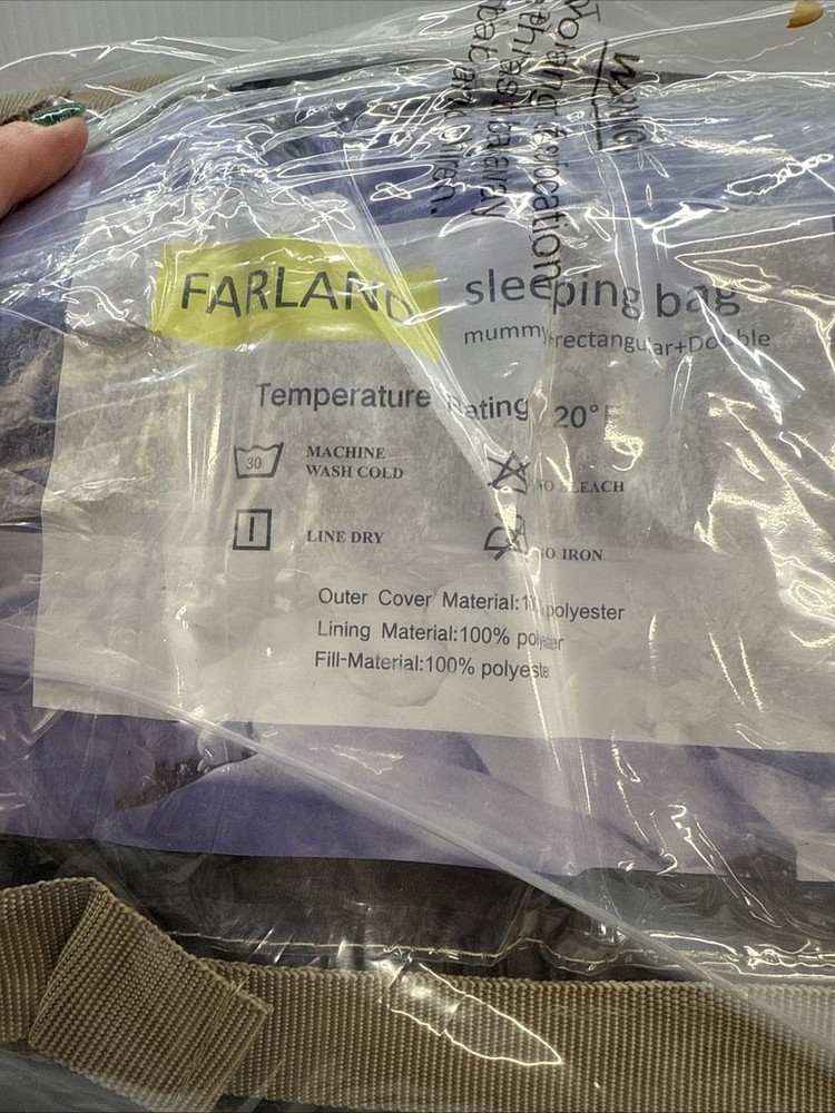 FARLAND Sleeping Bag 20℉ Compression Sack Portable Lightweight Camping Backpack