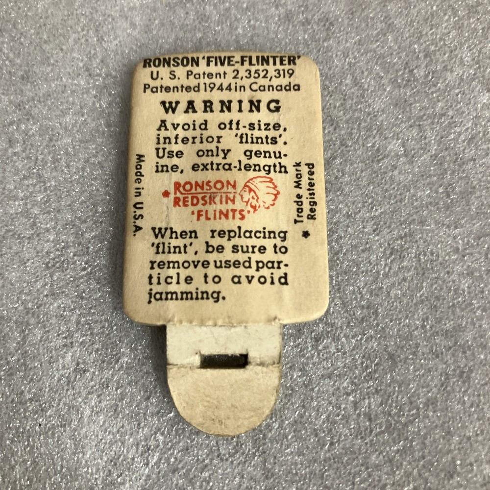 Vintage Cardboard Robson Redskin Flints Empty