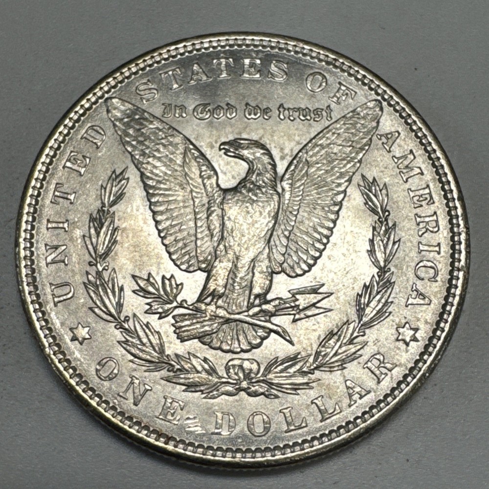 1890 $1 Morgan Silver Dollar Ch BU Uncirculated.