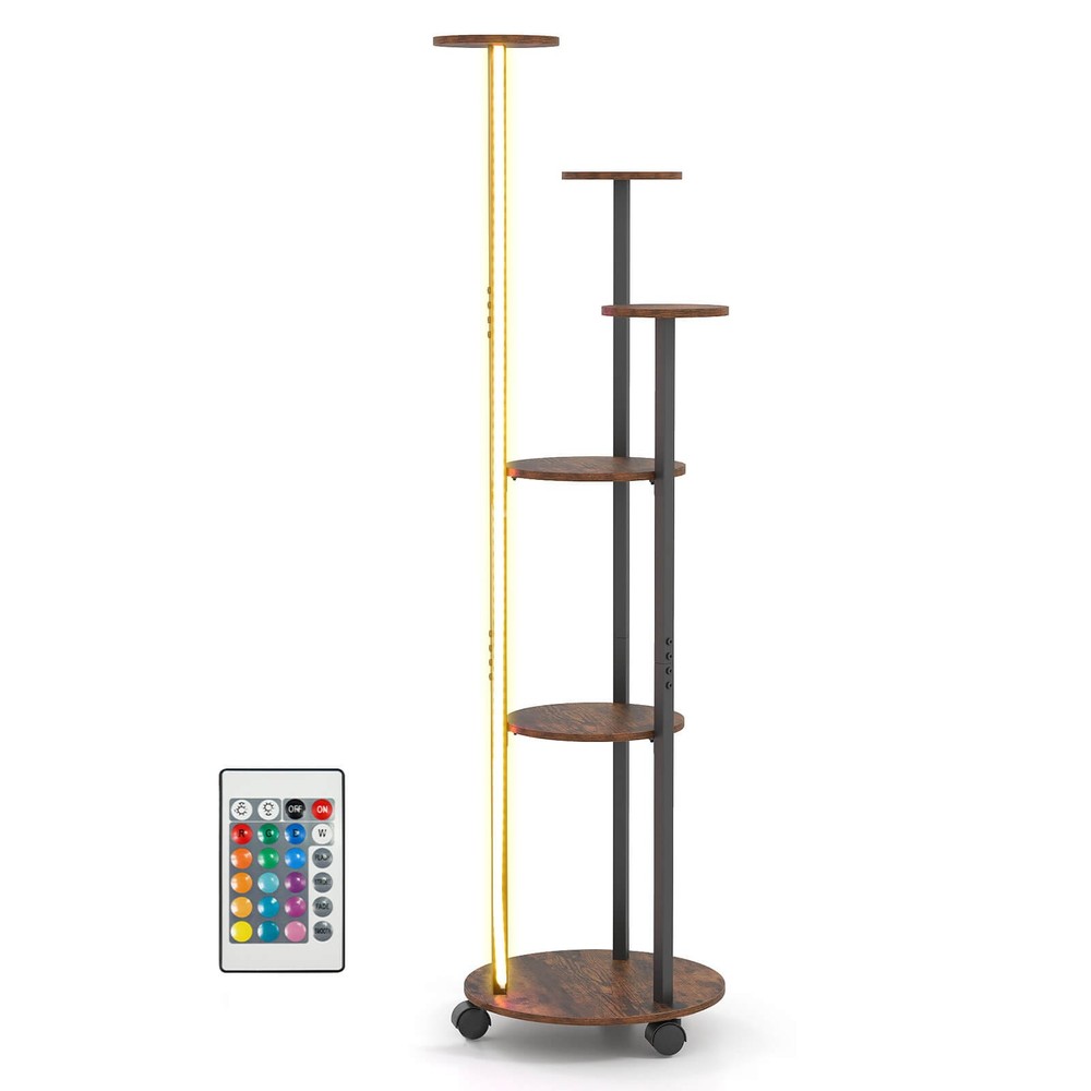 6-tier Plant Stand w/RGB Light Adjustable Lighting Modes Remote APP Control
