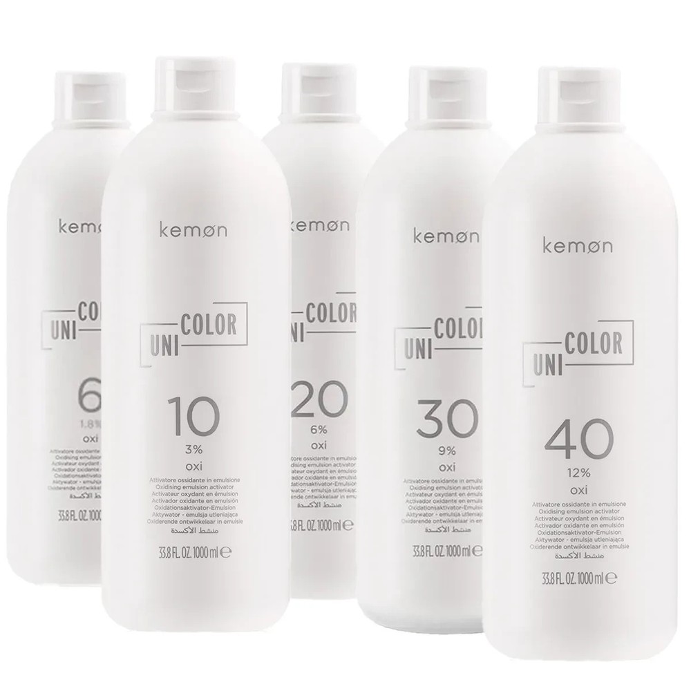 KEMON UNI.COLOR SYSTEM 6, 16, 10, 20, 30, & 40 VOLUME DEVELOPING EMULSION 33.8oz