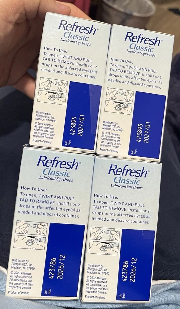 5 Boxes Refresh Classic Lubricant Eye Drops 50 Vials Per Box