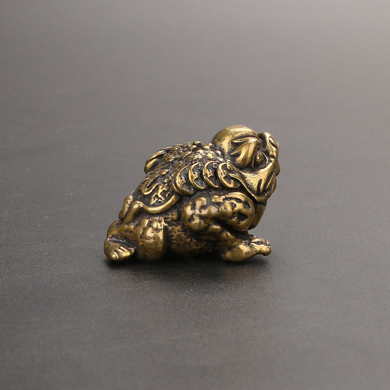 Solid Brass Toad Figurine Small Statue Home Ornament Figurines Collectibles