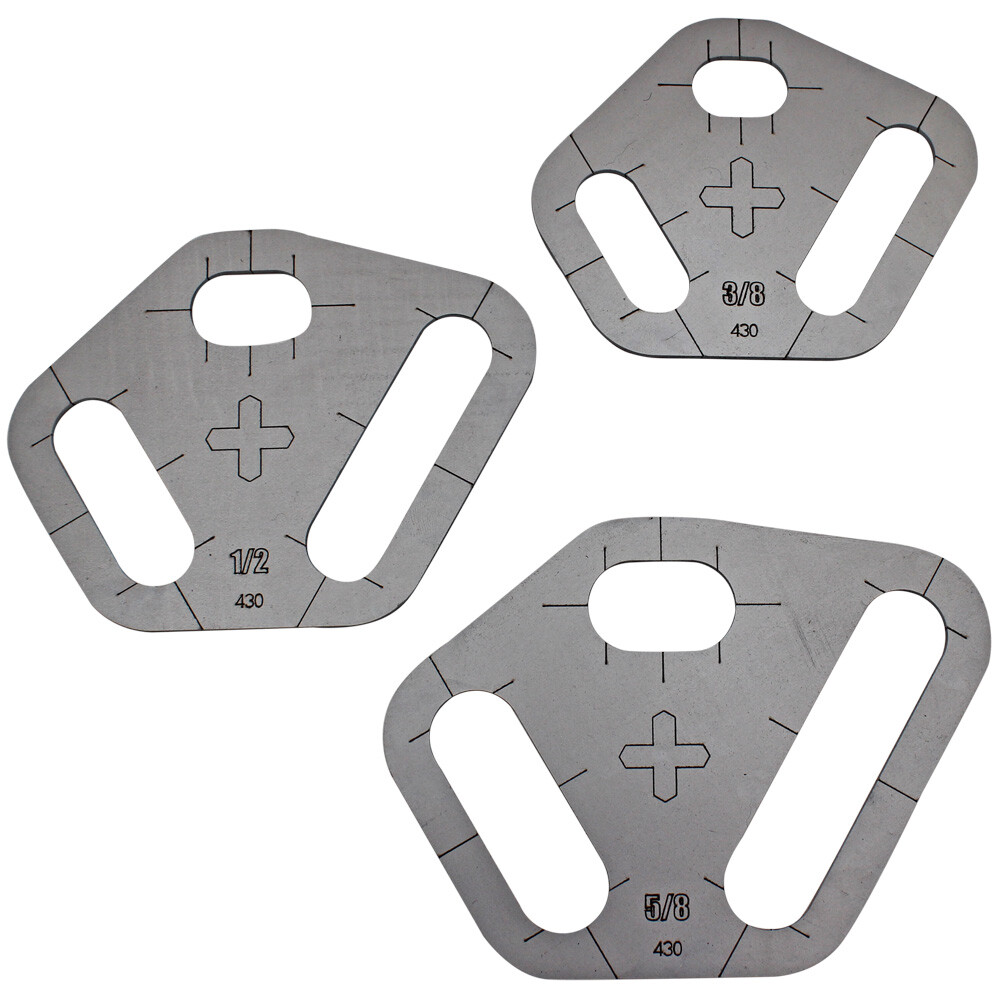 Plasma Stencil - Tri Slot Cutter Guide - 3 pc. Kit