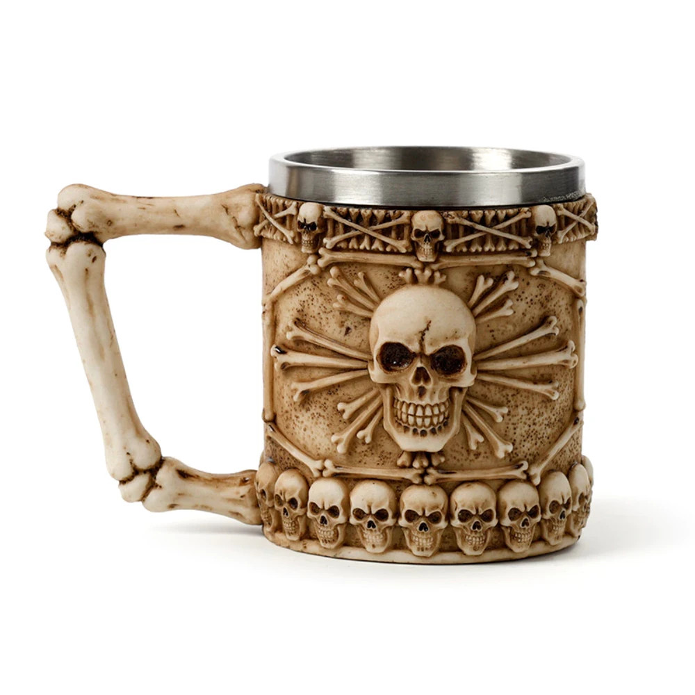 Puckator Skull Handle Decorative Mug And Bone Game Jug New Skull