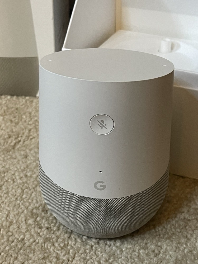 Google Home Assistant Smart Speaker (1st Gen) – White/Gray