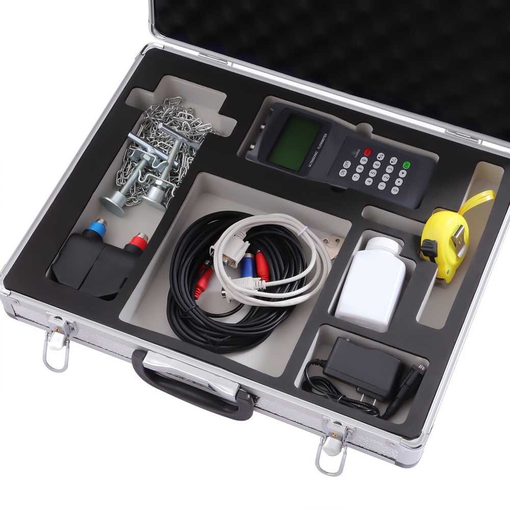 DN50-DN700 Ultrasonic Liquid Flow Meter TDS-100H w/M2 Digital Handheld FlowMeter