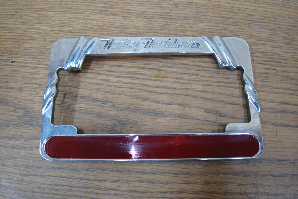 HARLEY-DAVIDSON LICENSE PLATE COVER REFLECTOR CHROME
