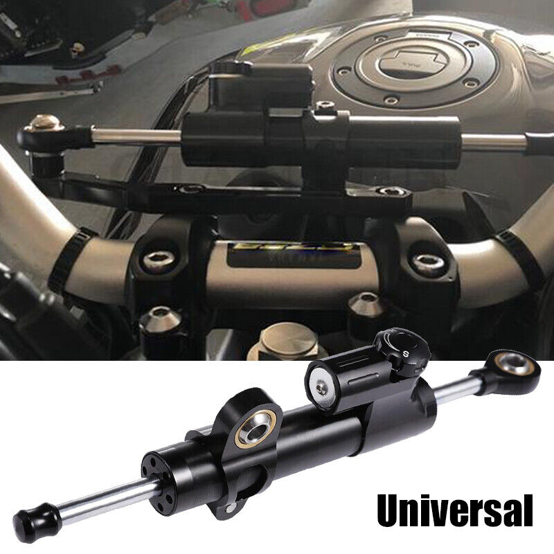 CNC Black Universal Adjustable Steering Damper Stabilizer Motorcycle Accessories