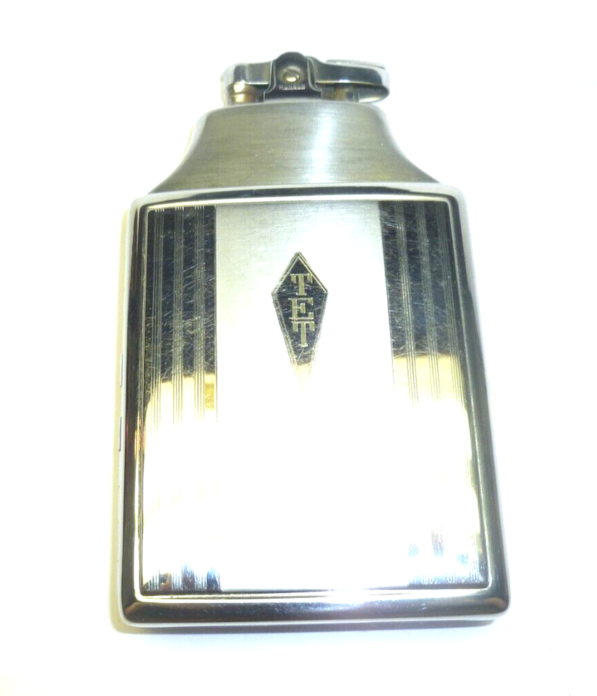 VTG RONSON MASTERCASE CIGARETTE CASE WITH LIGHTER & FELT BAG