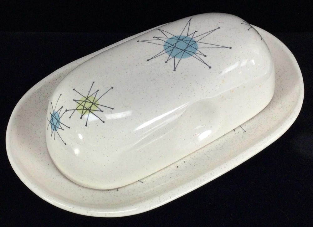 Franciscan Atomic Starburst ☆ MCM ☆ Covered Butter Dish and Lid