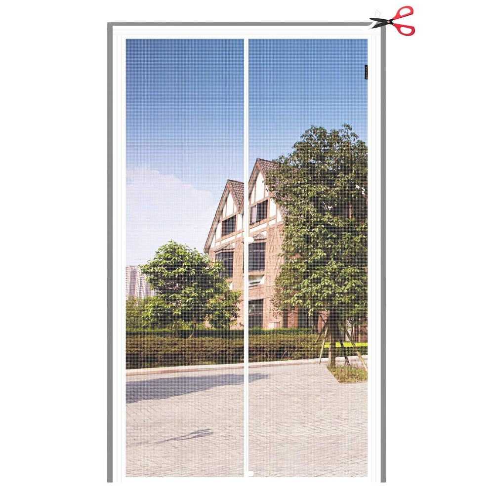 Adjustable White Screen Doors With Magnets Fit Doors Size Width 36" 40" Height 8