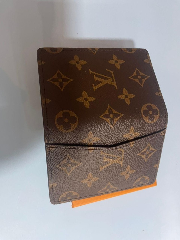 LV Louis Vuitton Pocket Organizer Monogram Eclipse Brown