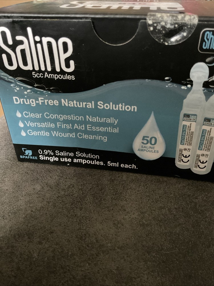 Shusher Care Saline Solution – 50 Ampoules Box - EXP: 04/2028
