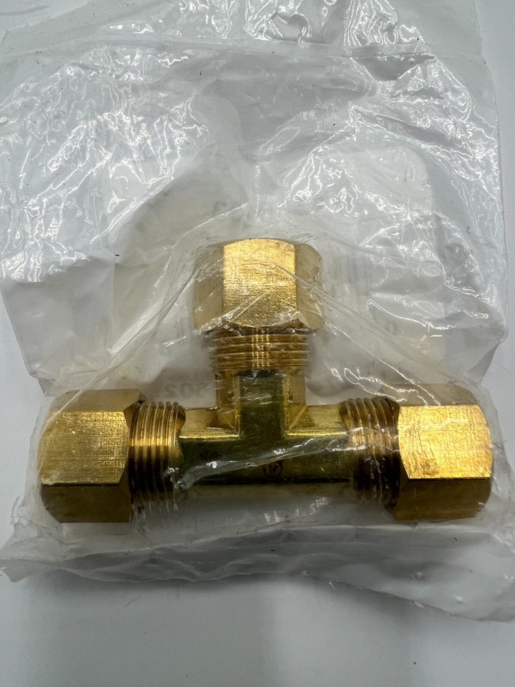 Pipe Tee, 3/8 in, Compression, Brass 4338133 Fits JMF