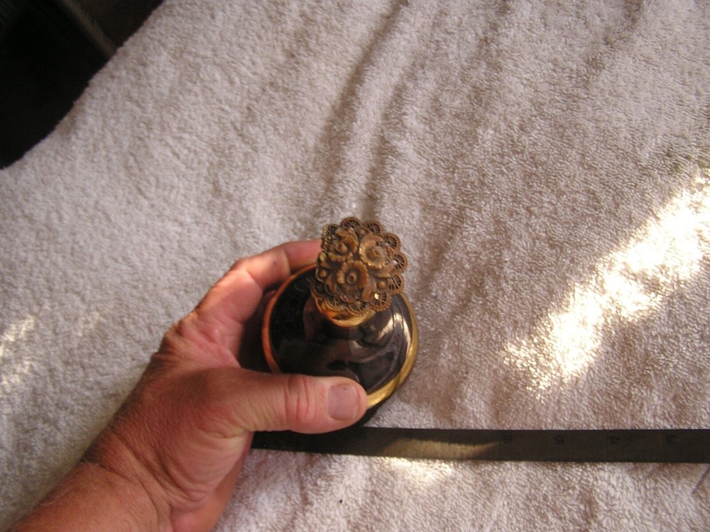 Vintage Perfume Bottle with Flower Atomizer