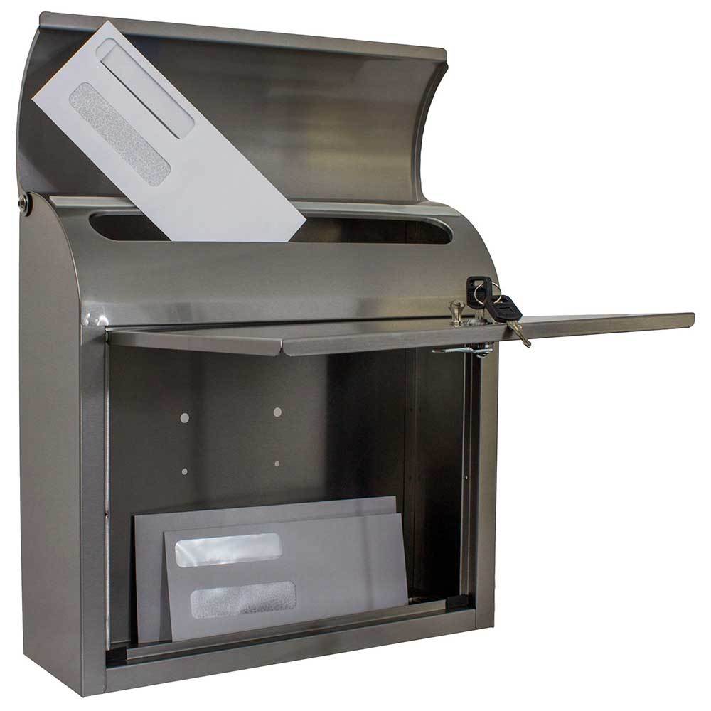 Qualarc, Modern, Compton locking mailbox, stainless steel
