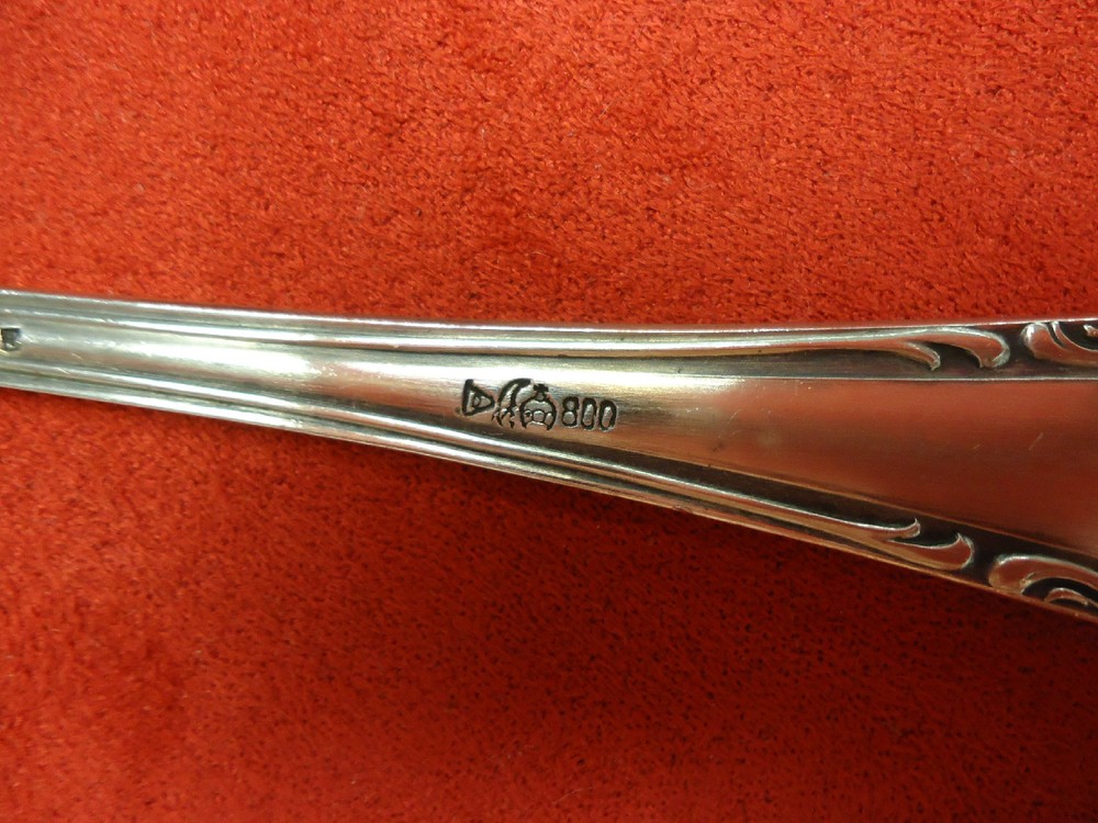German 800 Silver Casserole Spoon or Large Serving Spoon (#2229)