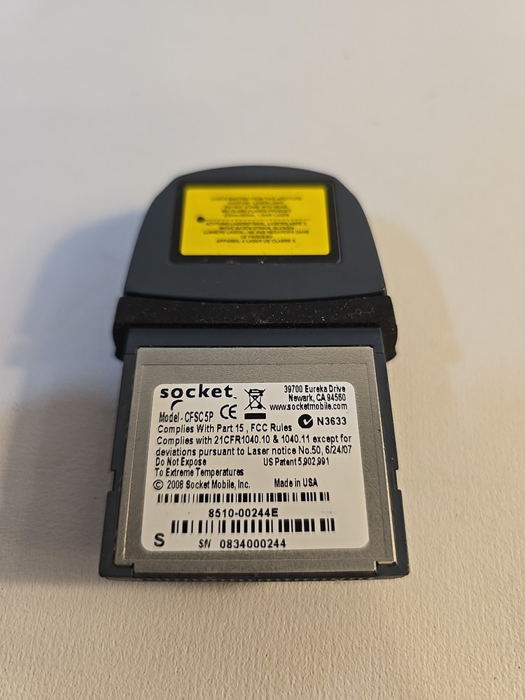 Socket Mobile CF Scan Card Laser Barcode Scanner Model CFSC-5M Workes Free Ship