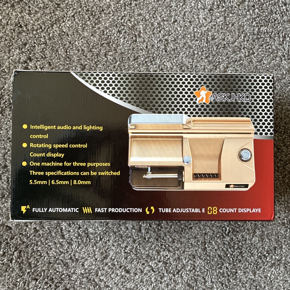 Automatic Cigarette Rolling Machine with Count Display - 8.0/6.5/5.5mm - NEW!!