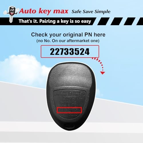 Simple Key Fob, Keyless Entry Remote Programmer Kit, Replacement for Chevy