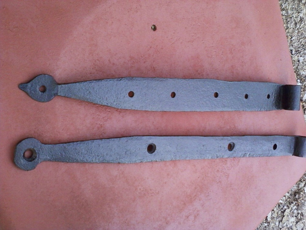Vintage/Antique Hand Forged Iron Hinges "Pair"