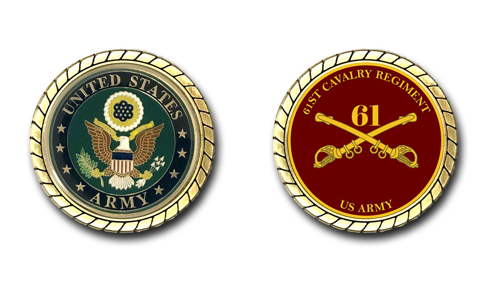 US Army 61st Cavalry Regiment Challenge Coin Officially Licensed