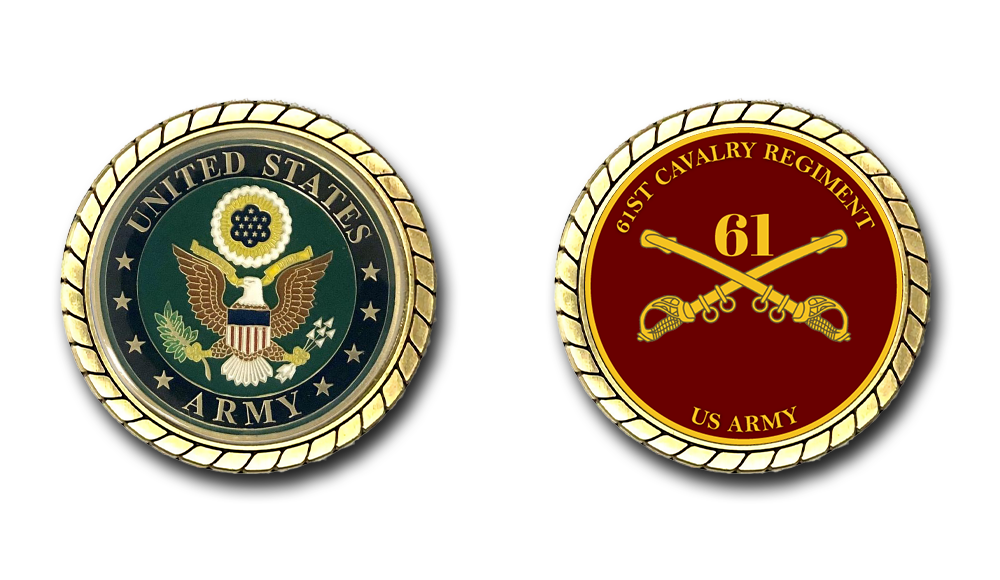 US Army 61st Cavalry Regiment Challenge Coin Officially Licensed