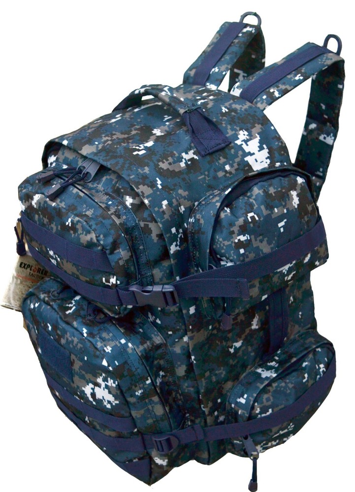 Explorer Tactical Backpack Military Assault Pack with MOLLE- Navy Digital
