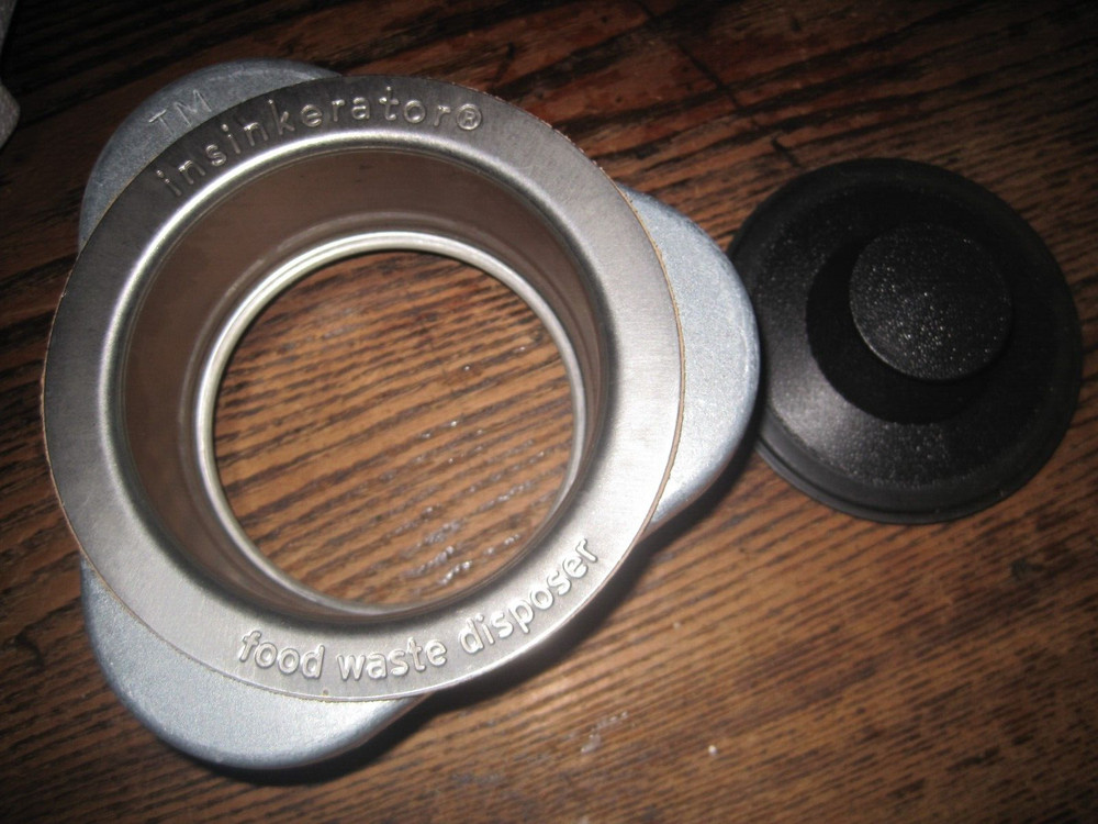 NOS Insinkerator Food Waste Disposer Sink Collar Flange&Drain Plug-Stainless