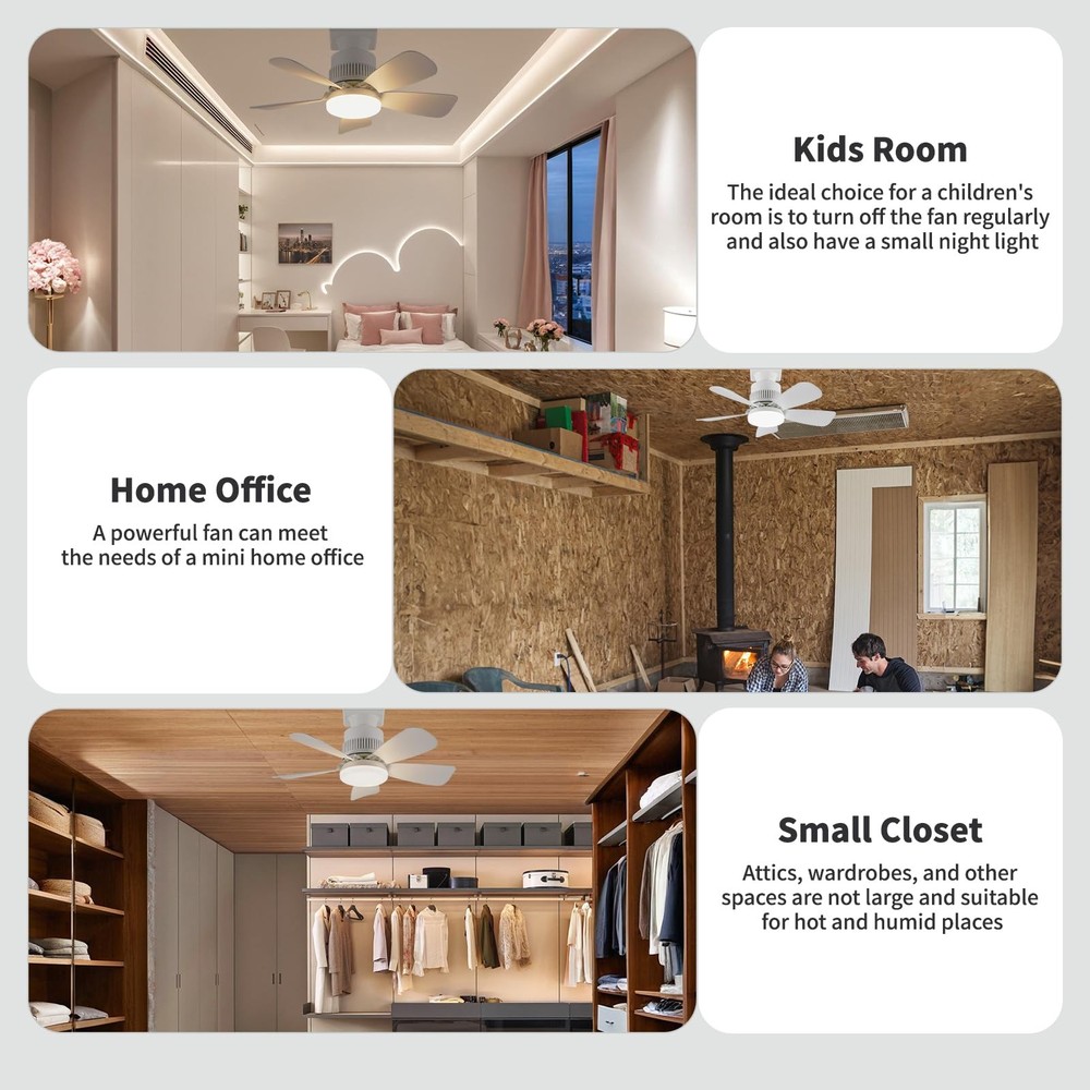 Socket Light Fan with Remote(Pairing Required), Light Socket Ceiling Fan – Tu...