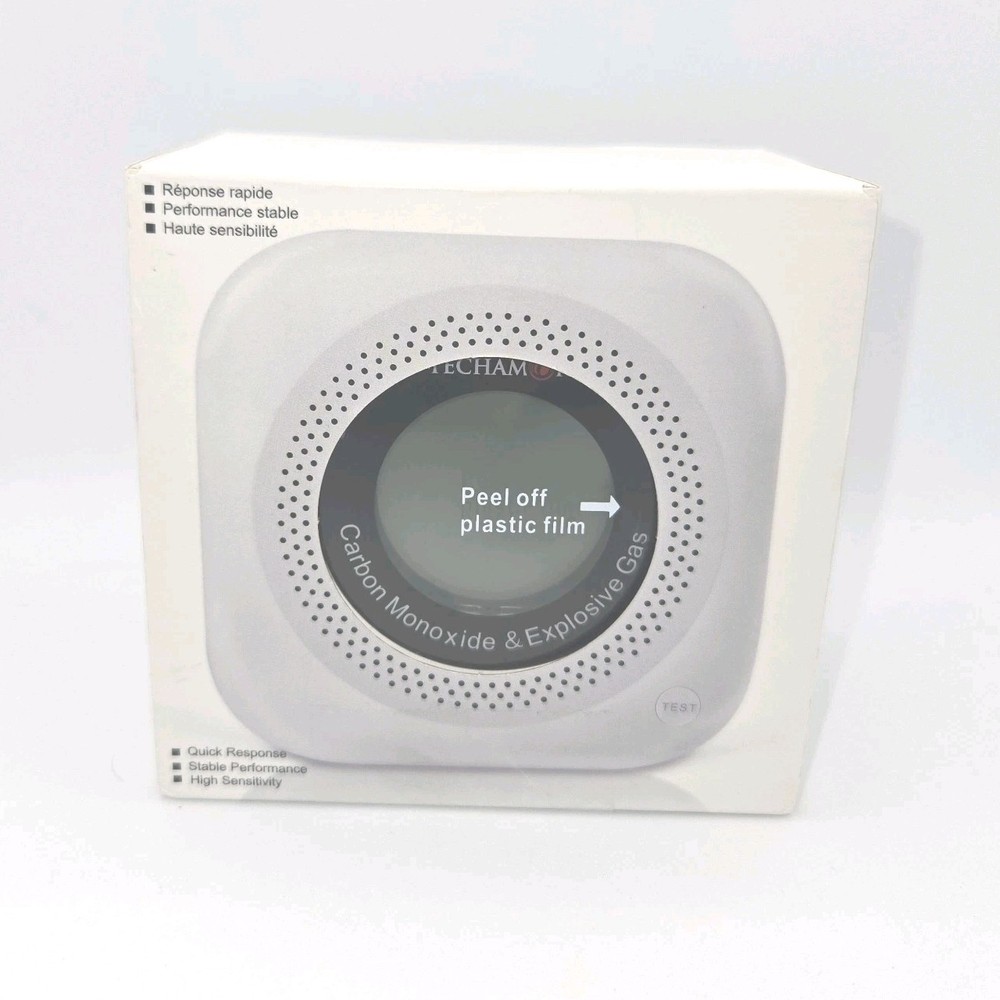 Techamor Carbon Monoxide And Explosive Gas Detector YC302-Pro Open Box White Rap
