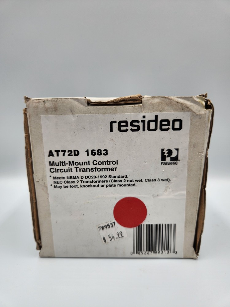 Resideo AT72D 1683 Multi-Mount Control Circuit Transformer 24VAC Secondary C8