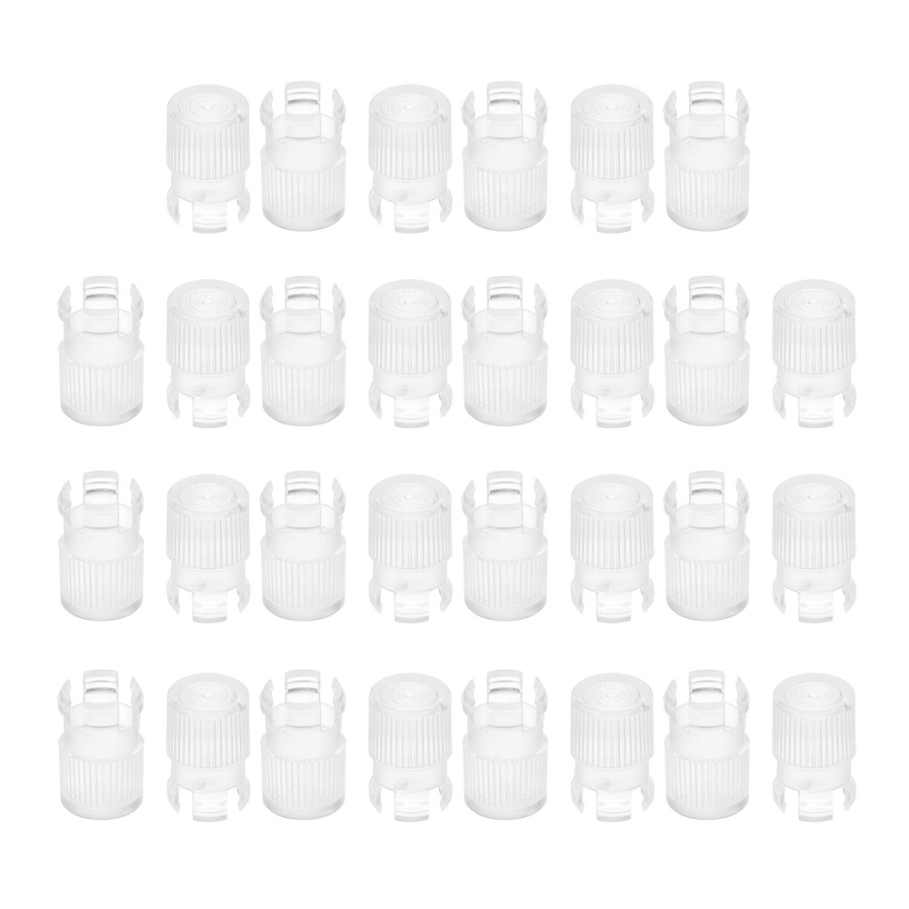 30Pcs 5mm LED Lamp Socket Light Emitting Diode Holder Cap, Clear