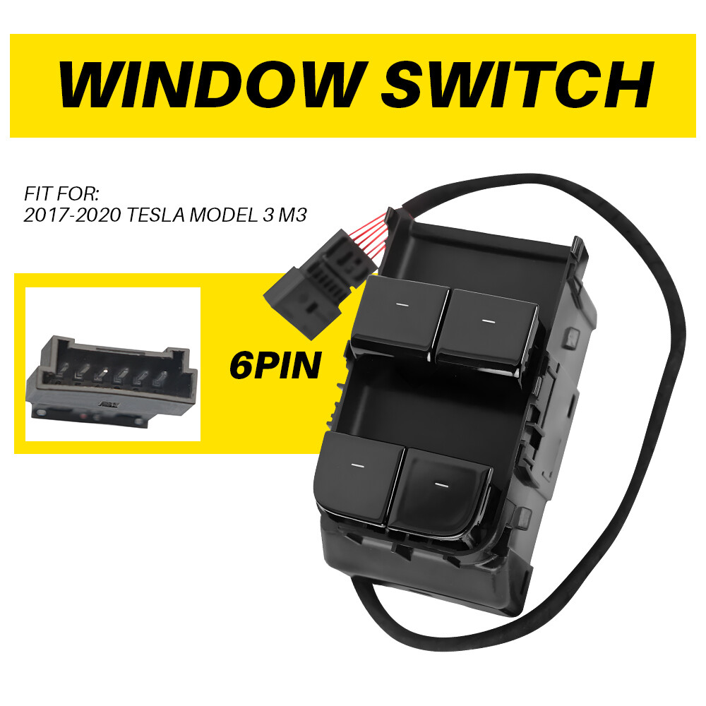 Master Power Window Switch For 2017-2020 Tesla Model 3 M3 Front Left Driver Side