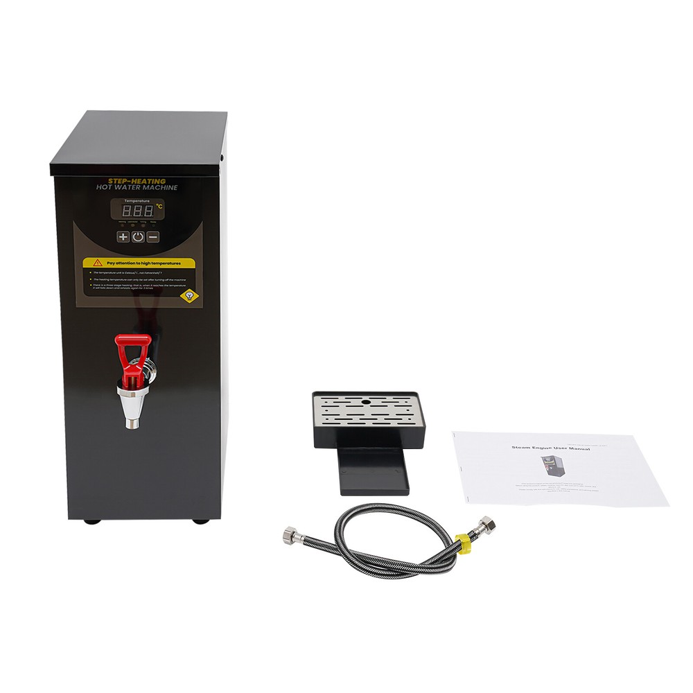 Black Step-Heating Commercial Electric Hot Water Dispenser Water Boiler