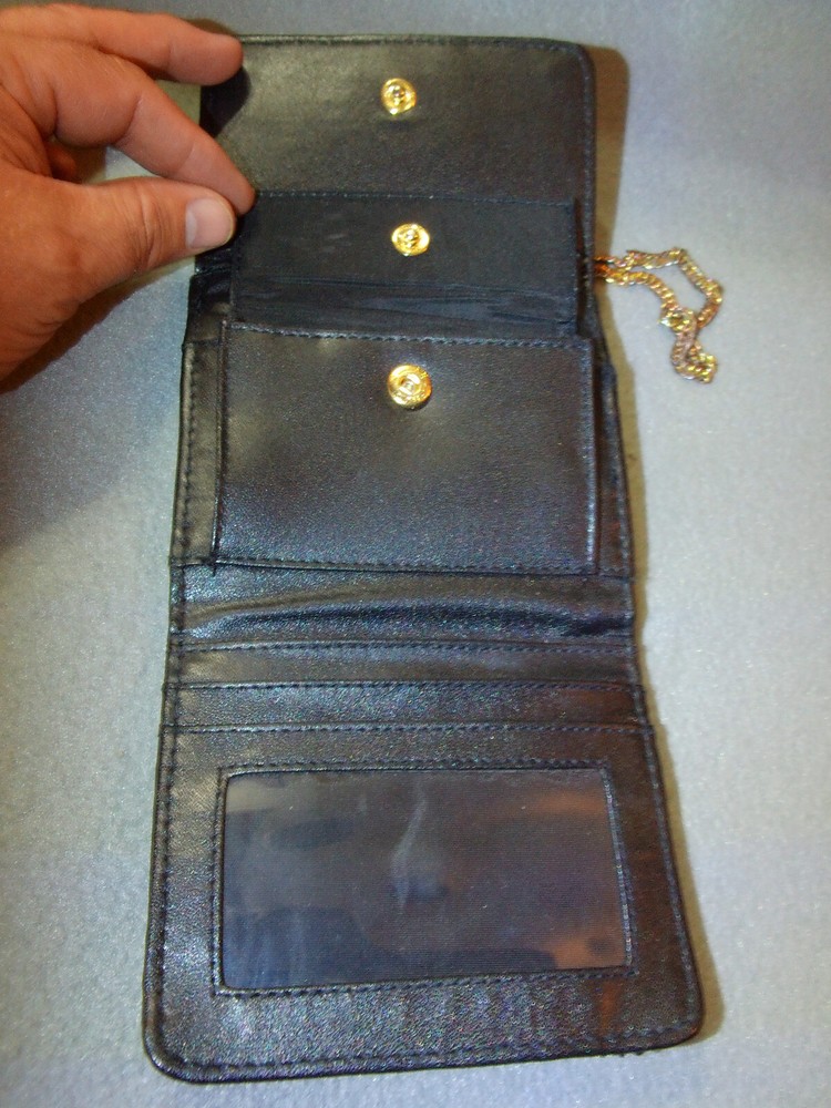 Whiting and Davis ? Black sequin evening bag/wallet