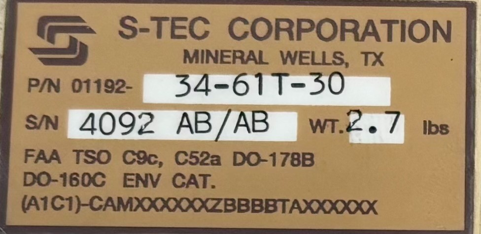 Computer 01192-34-61T-30 Removed Working