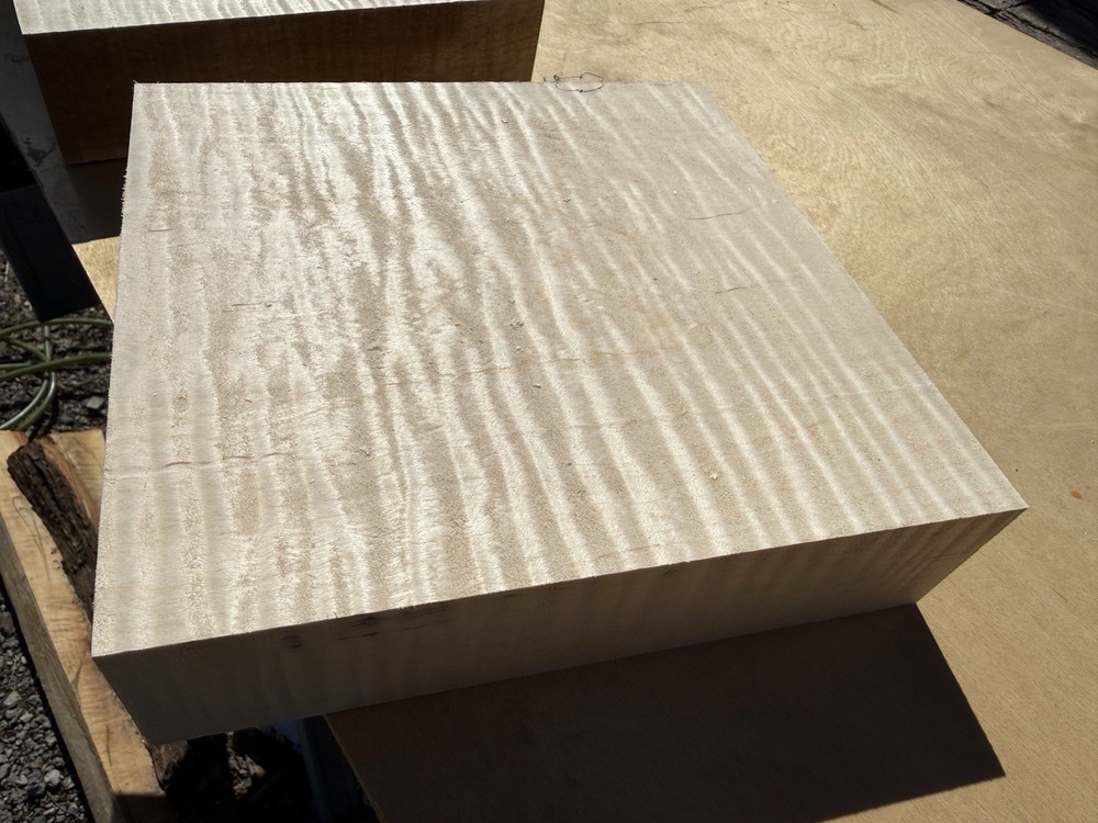 1 Pc. Premium  Super Figured Curly Maple  turning pc 8x8x2"  CLEAN!!!