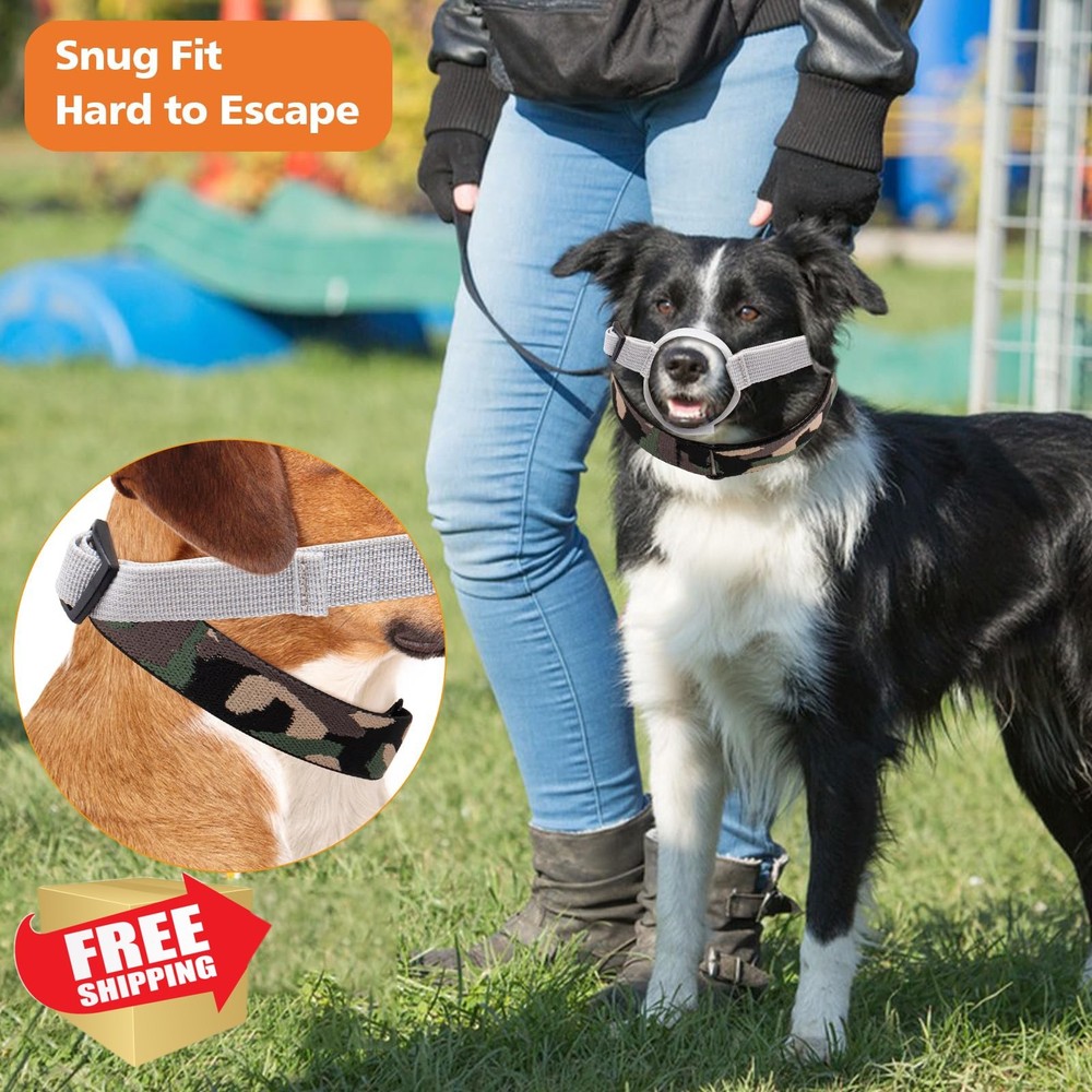 Coppthinktu Dog Muzzle L Gray No-Escape Adjustable Soft