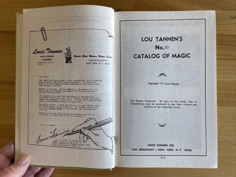 Louis Tanner Magic Catalog 10