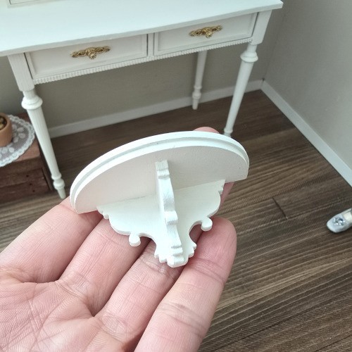 Miniature Half-Round Wall Shelf (1:6 Scale)