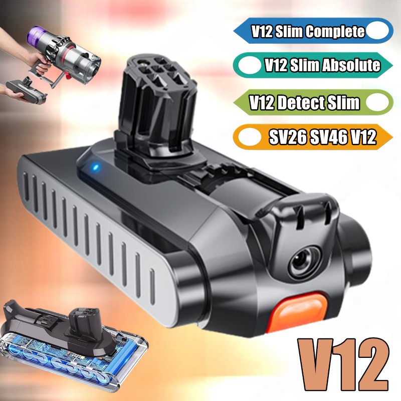 For Dyson V12 Detect Slim Vacuum Cleaner Absolute SV46 V12  Absolute Battery