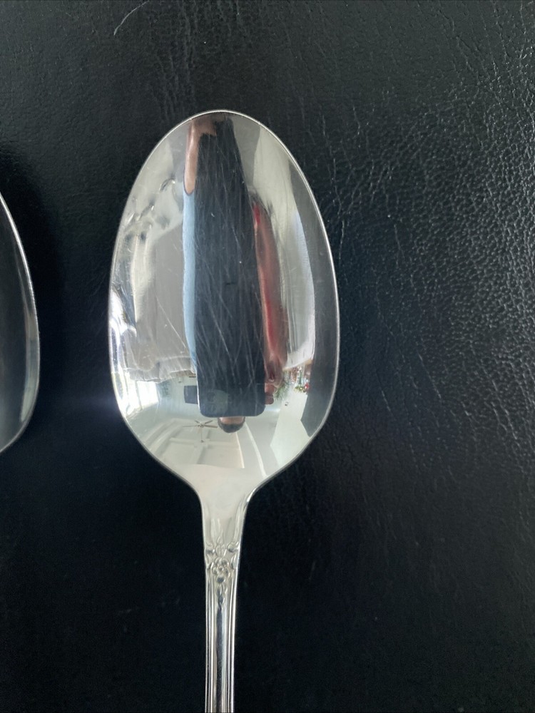 2 Oneida Distinction KENNETT SQUARE Stainless HH Servings Spoons Flatware