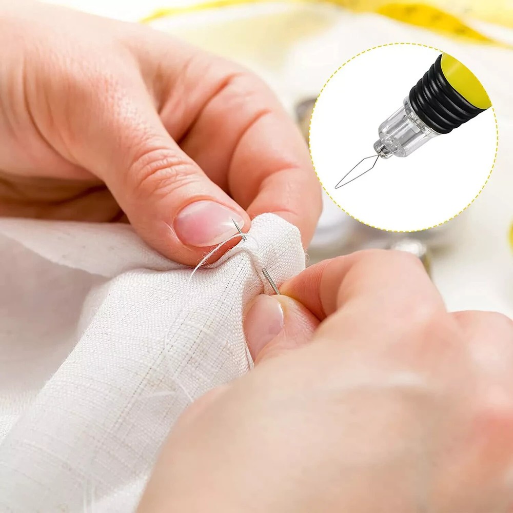 THE THREAD LITE Needle Threader Led Light Sewing Aids Tools Wire Loop DIY