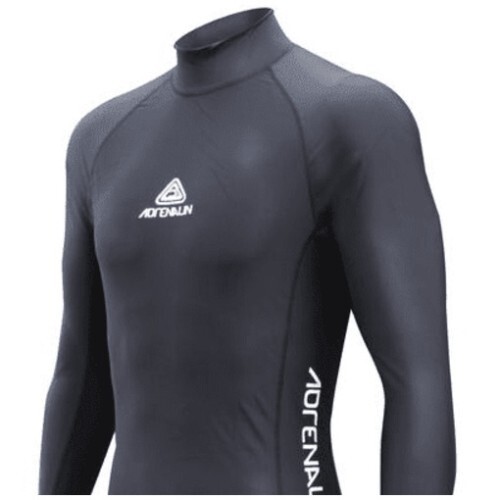 Adrenalin Men's Long Sleeve Rash Vest (Black) - Medium