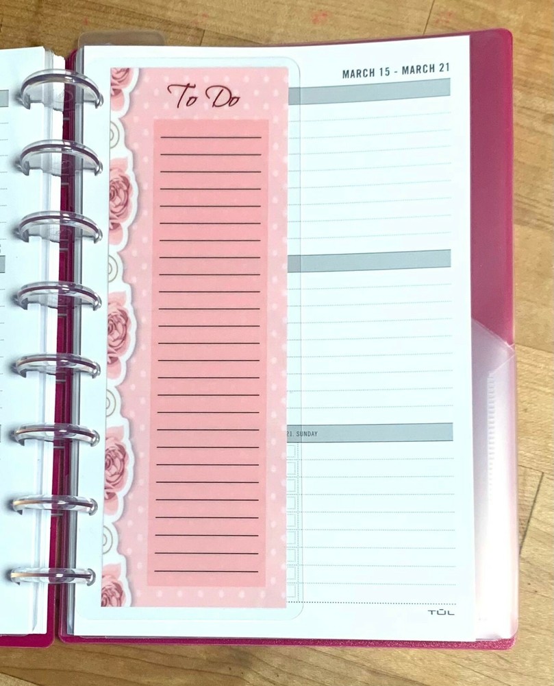 To Do List/Notes Short Dashboard for use with TUL/Arc (8 disc) Planner~